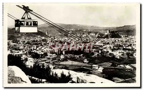 Ansichtskarte AK Lourdes Teleferique Panorama sur Lourdes vers Le Chateau et la Easilique