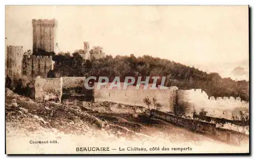 Cartes postales Beaucaire Le Chateau cotes des remparts