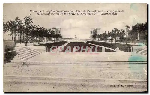 Cartes postales Monument erige a Varennes par I&#39Etat de Pensylvanie Vue Generale erected the State