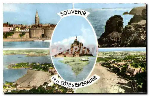 Cartes postales moderne Souvenir La Cote D&#39Emeraude Mont Saint Michel