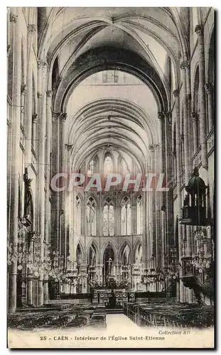 Cartes postales Caen Interieur de I&#39Eglise Saint Etienne