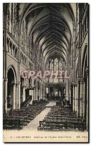 Cartes postales Chartres Interieur de I&#39Eglise Saint Pierre