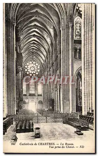 Ansichtskarte AK Cathedrale de Chartres La Rosace Vue prise du Choeur