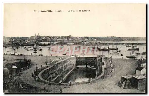 Cartes postales Granville Le Bassin de Radoub Bateaux