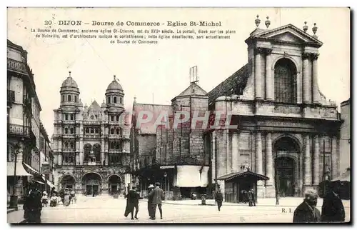 Ansichtskarte AK Dijon Bourse de Commerce Eglise St Michel