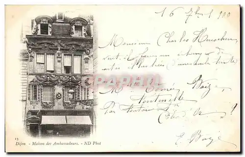 Cartes postales Dijon Maison des Ambassadeurs