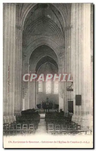 Cartes postales Environs de Saumur Interieur de L&#39Eglise de Candes