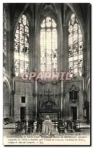 Cartes postales Champigny Sur Vhude Interieur de la Sainte Chapelle de Saint Louis Montpensier Cardinal de Givry