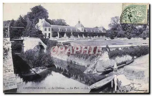 Cartes postales Chenonceaux Le Chateau Le port