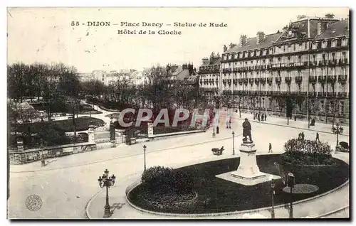 Ansichtskarte AK Dijon Place Darcy Statue de Rude Hotel de la Cloche