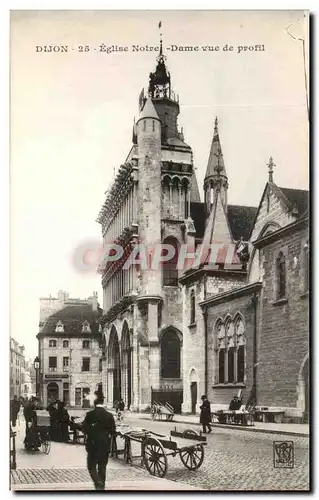 Cartes postales Dijon Eglise Norte Dame Vue de Profil