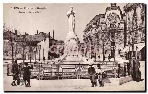 Ansichtskarte AK Dijon Monument Grangier Statue La Bonte Enfants