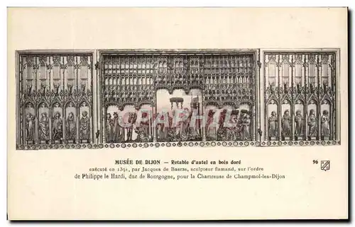 Cartes postales Dijon Musee De Retable d&#39Autel en Bois Dore Jacques dee Baerze