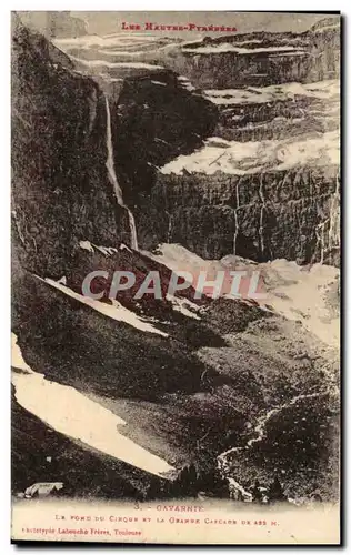 Ansichtskarte AK Gavarnie Les Pyrenees Le fond du cirque et la grande cascade