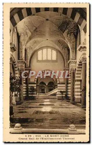 Cartes postales Le Mont Dore Grand Hall de L&#39Etablisement thermal