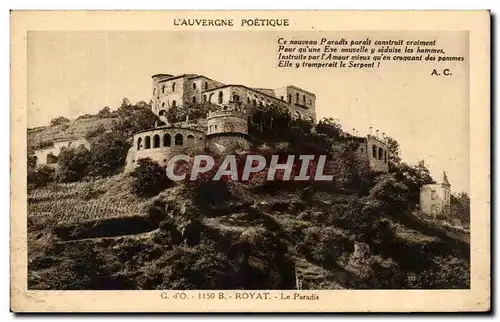 Cartes postales L&#39Auvergne Poetique Royat Le Paradis