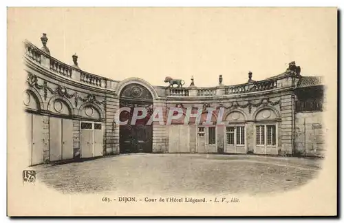 Cartes postales Dijon Cour De l&#39hotel Liegeard Lion