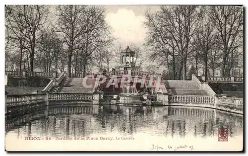 Cartes postales Dijon Jardins De La Place Darcy La Cascade