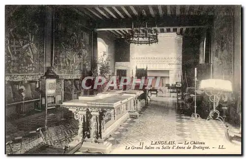 Cartes postales Langeais Le Chateau Le Grand Salon Ou Salle D&#39Anne de Bretagne