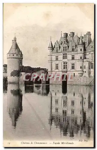 Cartes postales Cbateau De Chenonceaux Facade Meridionale