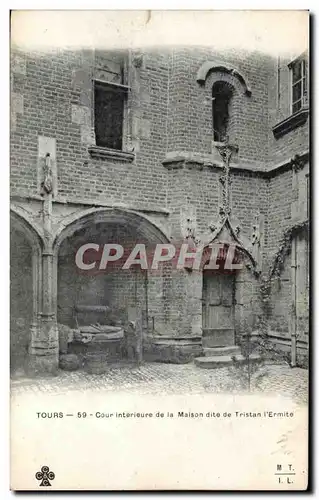 Ansichtskarte AK Tours Cour Interieure De La Maison Dite De Tristan l&#39Ermite