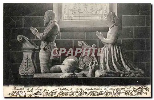 Cartes postales Gizeux Interieur De l&#39Eglise Tombeau De Messir Rene Du Bellay Et De Dame Marie Du Bellay et d