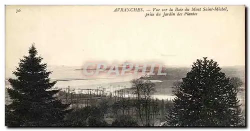 Cartes postales Avranches Vue sur la Baie du Mont Saint Michel prise du Jardin des Plantes