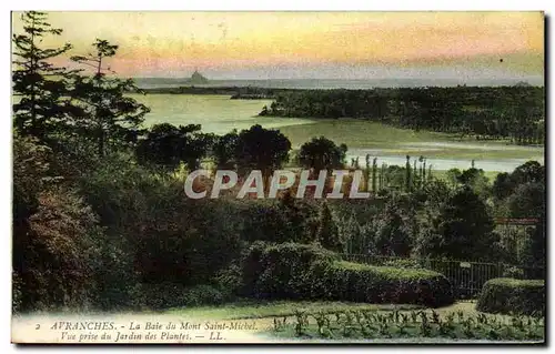 Cartes postales Avranches La Baie du Mont Saint Michel Vue prise du Jardin des Plantes