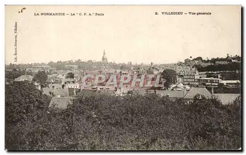 Cartes postales La Normandie la Villedieu Vue generale