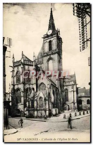 Ansichtskarte AK Valognes L&#39Abside de l&#39Eglise St Malo