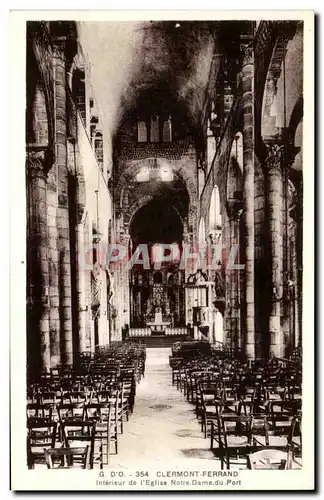 Ansichtskarte AK Clemont Ferrand Interieur de l&#39Eglise Notre Dame du Port