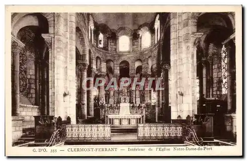 Cartes postales Clermont Ferrand Interieur de l&#39Eglise Notre Dame du Port