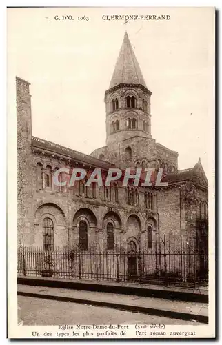 Ansichtskarte AK Clermont Ferrand Eglise Notre Dame du Port Un des types les plus parfaits de l&#39art roman auve