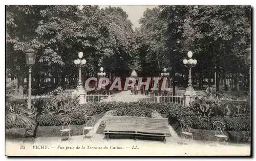 Cartes postales Vichy Vue Prise De La Terrasse Du Casino