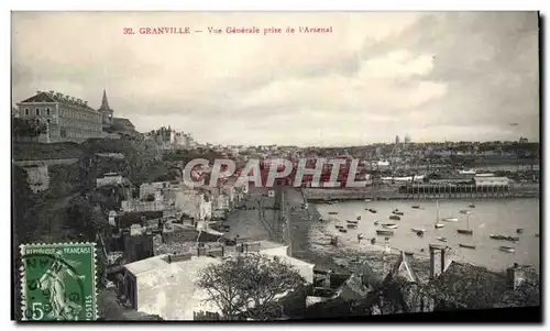 Cartes postales Granville Vue Generale Prise De L&#39arsenal