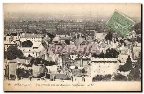 Ansichtskarte AK Avranches Vue Generale Vers Les Anciennes fortifications