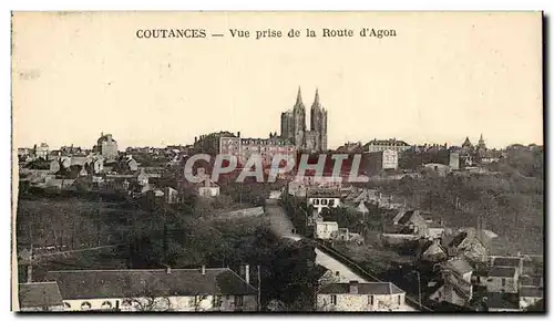 Cartes postales Coutances Vue Prise de La Route D&#39Agon