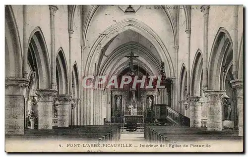 Cartes postales Pont L&#39Abbe Picauville Interieur De L Eglise De Picauville