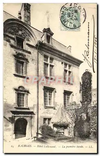 Cartes postales Bourges Hotel Lallemand La Premiere Facade