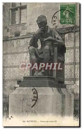 Cartes postales Bourges Statue De Louis XI