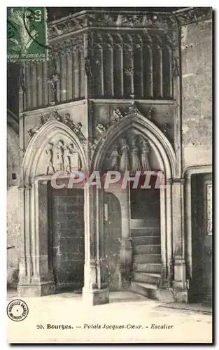 Cartes postales Bourges Palais Jacques Coeur Escalier