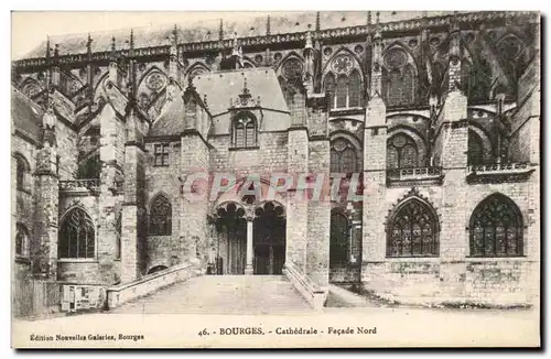 Ansichtskarte AK Bourges Cathedrale Facade Nord