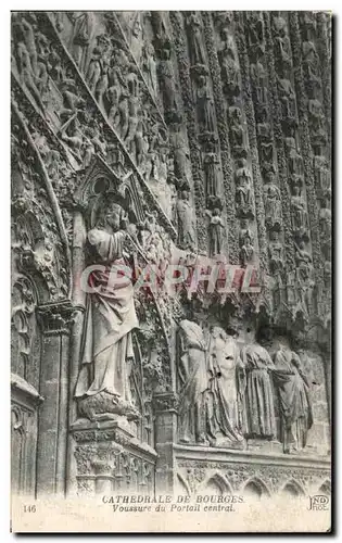 Ansichtskarte AK Cathedrale De Bourges Voussure Du Portail Central