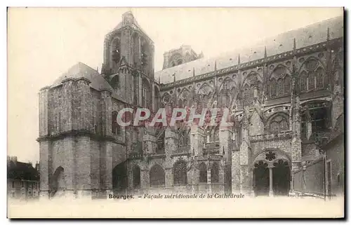 Ansichtskarte AK Bourges Facade Meridionale De La Cathedrale