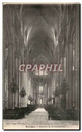 Cartes postales Bourges Interieur De La Cathedrale