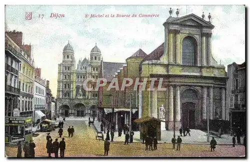 Ansichtskarte AK Dijon St Michel et la Bourse du Commerce