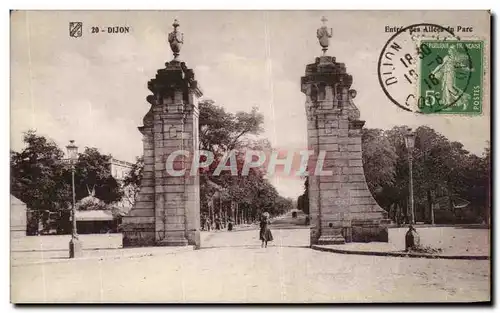 Cartes postales Dijon Entree des allees du parc