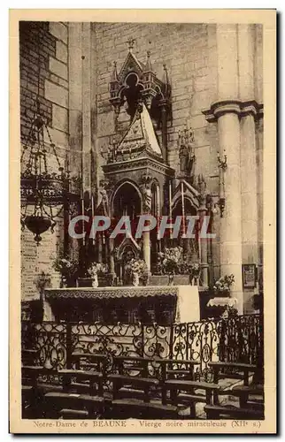 Cartes postales Notre Dame de Beaune Vierge noire miraculeuse