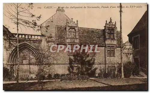 Cartes postales Caen Musee Des Antiquaires De Normandie Facade D&#39Une maison