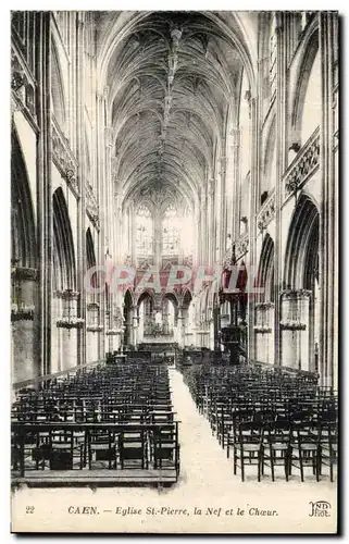 Cartes postales Caen Eglise St Pierre La Nef Et Le Choeur